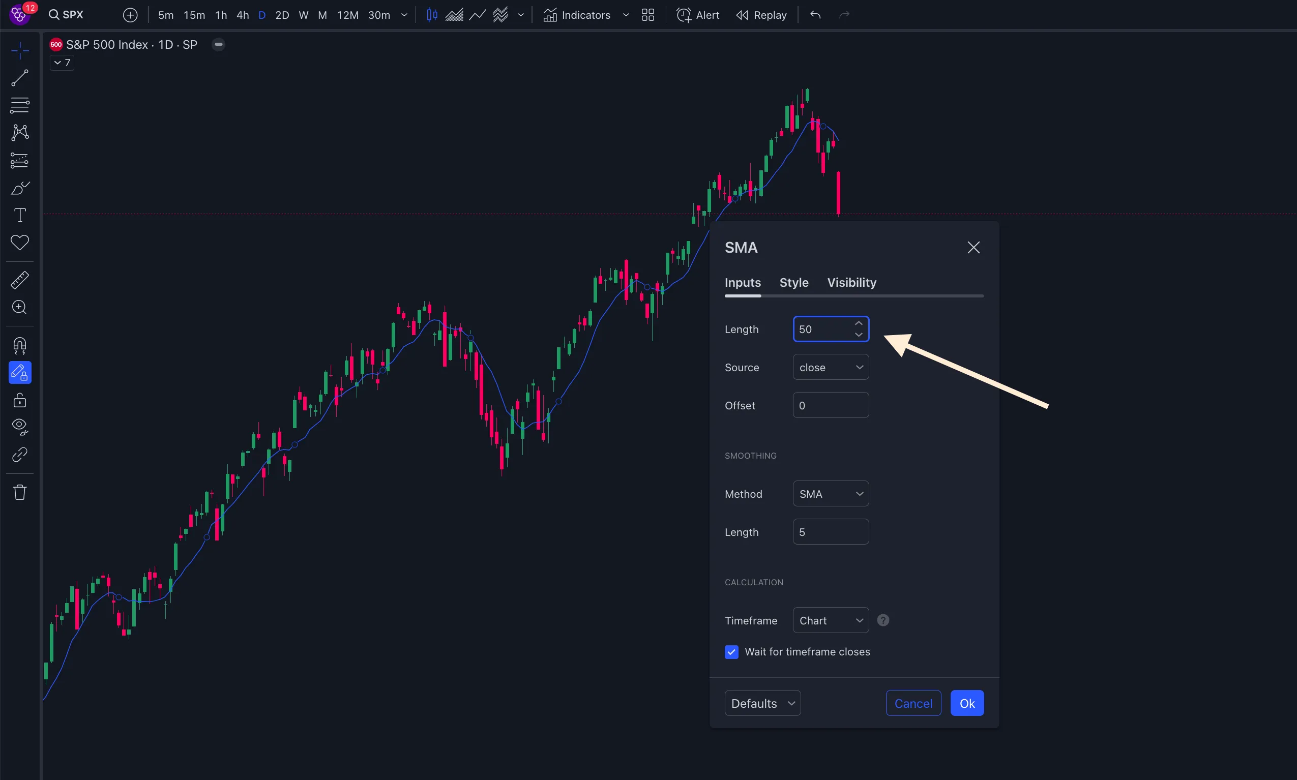 Customize Moving Average